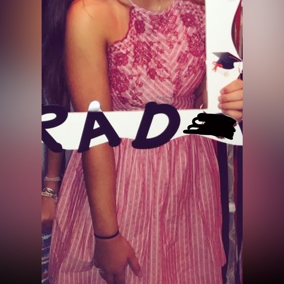 Charlotte Russe Pink Halter Dress with Floral Embroidery - Picture 5 of 8